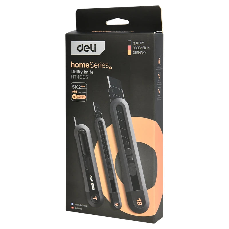 Deli Snap-off Utility Knife for Versatile Cutting Tasks - Smarsty