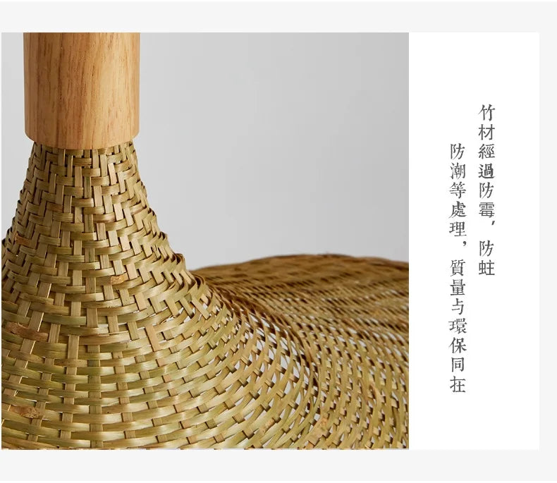 Bamboo Pendant Light with Hand Knit Design - Smarsty