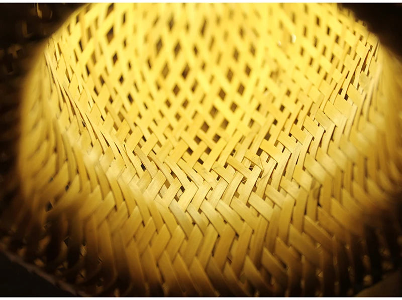 Bamboo Pendant Light with Hand Knit Design - Smarsty