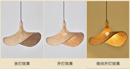 Bamboo Pendant Light with Hand Knit Design - Smarsty