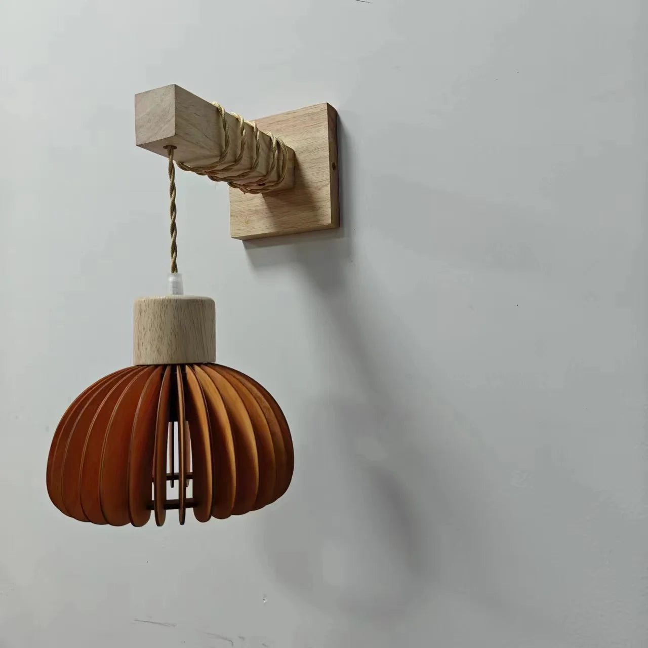 Bamboo Pendant Light with Hand Knit Design - Smarsty