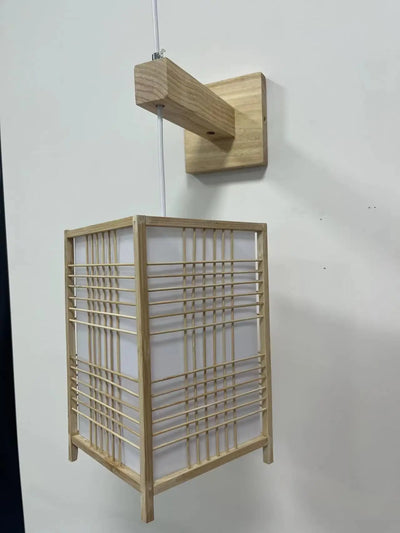 Bamboo Pendant Light with Hand Knit Design - Smarsty