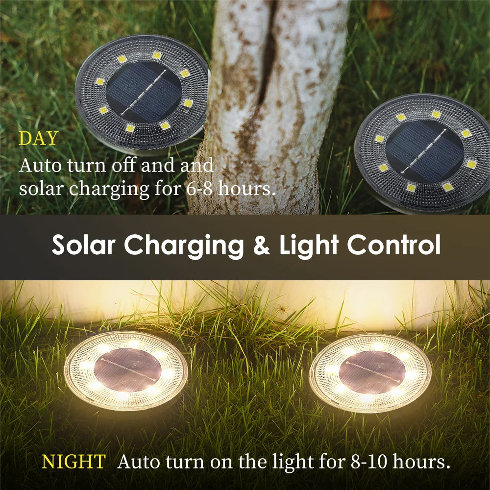 IP68 Waterproof Solar LED Outdoor Ground Lights - Smarsty
