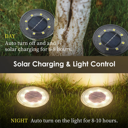 IP68 Waterproof Solar LED Outdoor Ground Lights - Smarsty
