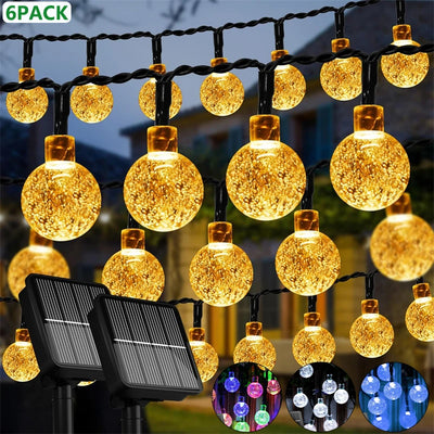 LED Solar String Lights Waterproof 60 LEDs for Garden Decor - Smarsty