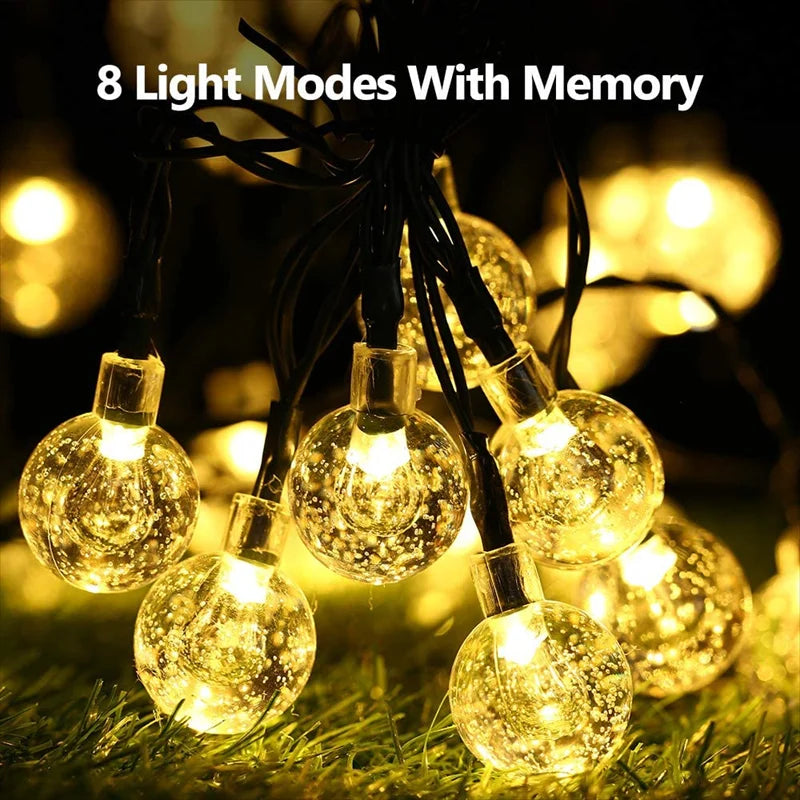 LED Solar String Lights Waterproof 60 LEDs for Garden Decor - Smarsty