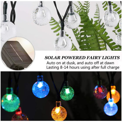 LED Solar String Lights Waterproof 60 LEDs for Garden Decor - Smarsty