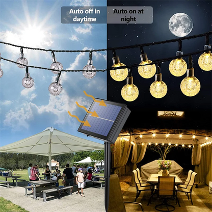 LED Solar String Lights Waterproof 60 LEDs for Garden Decor - Smarsty