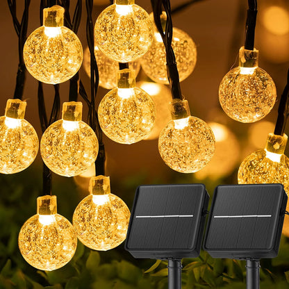 LED Solar String Lights Waterproof 60 LEDs for Garden Decor - Smarsty