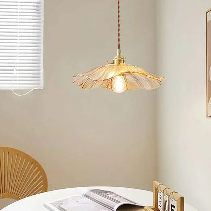Retro Floral Glass Pendant Lamp for Elegant Home Decor - Smarsty
