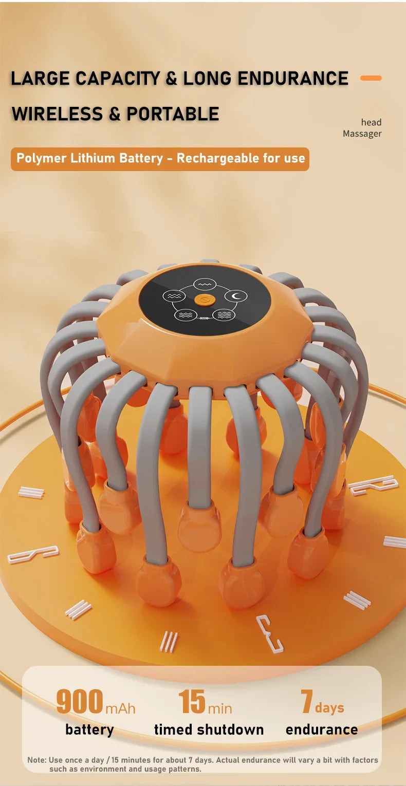 20 Massage Heads Electric Scalp Massager for Stress Relief - Smarsty