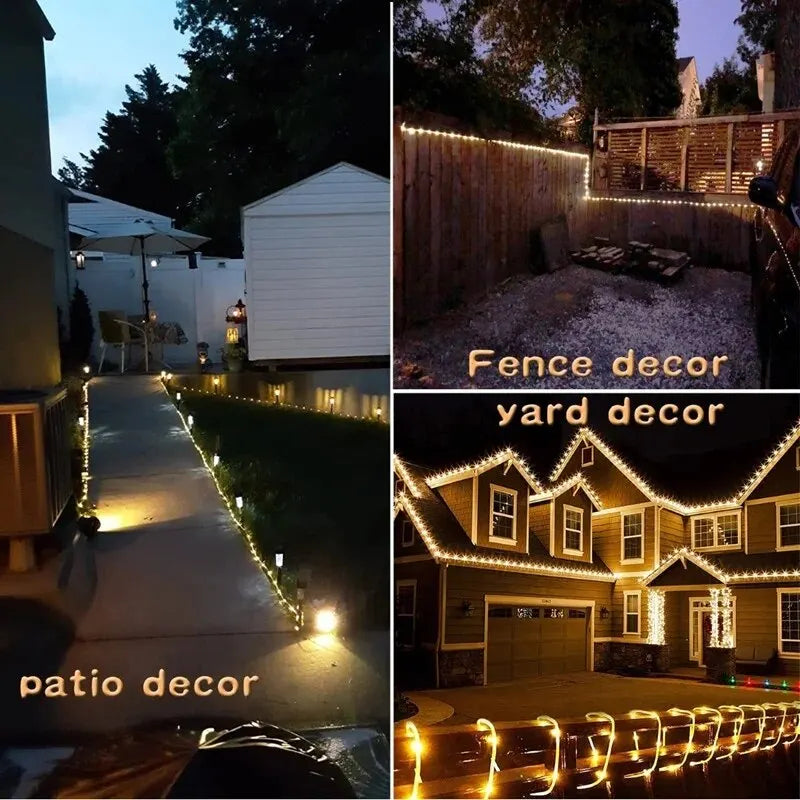 Solar Rope Lights with 8 Light Modes for Outdoor Decor - Smarsty