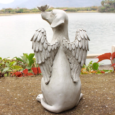 Angel Dog Memorial Statue for Pet Loss Comfort - Smarsty