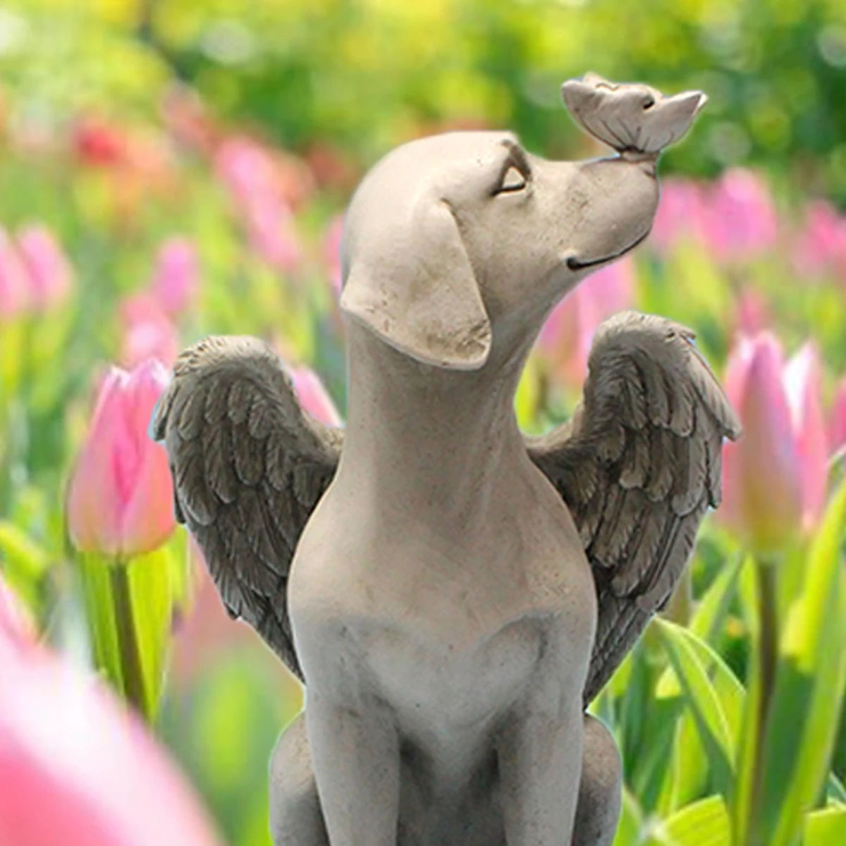 Angel Dog Memorial Statue for Pet Loss Comfort - Smarsty