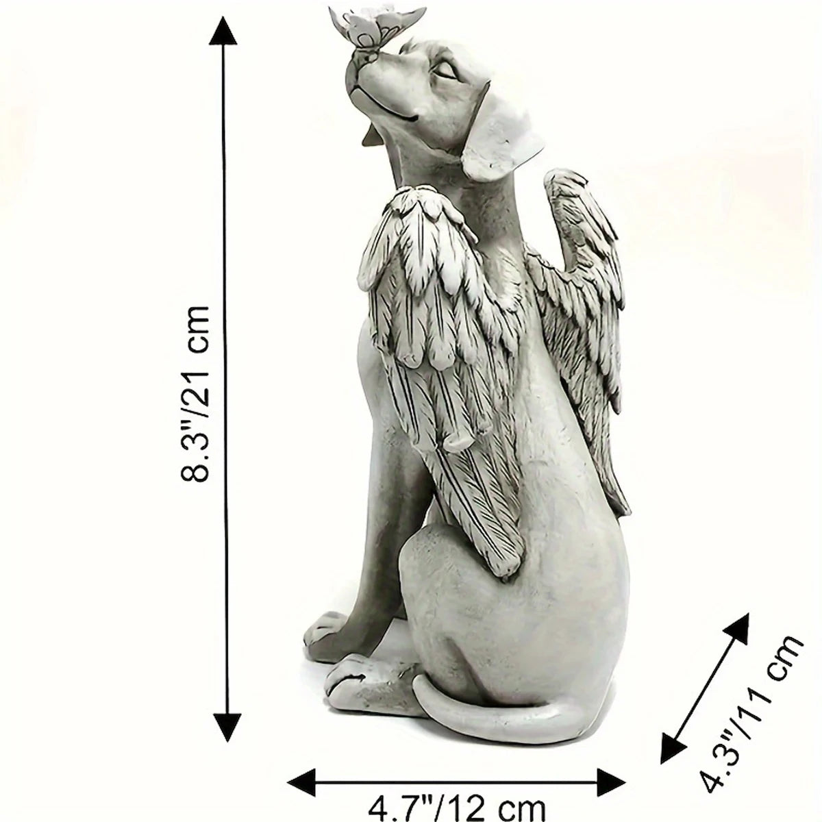 Angel Dog Memorial Statue for Pet Loss Comfort - Smarsty
