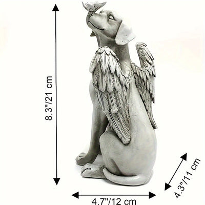 Angel Dog Memorial Statue for Pet Loss Comfort - Smarsty