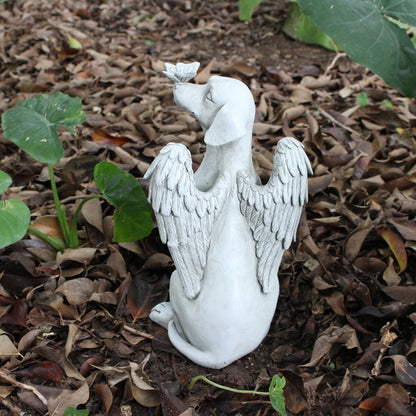 Angel Dog Memorial Statue for Pet Loss Comfort - Smarsty