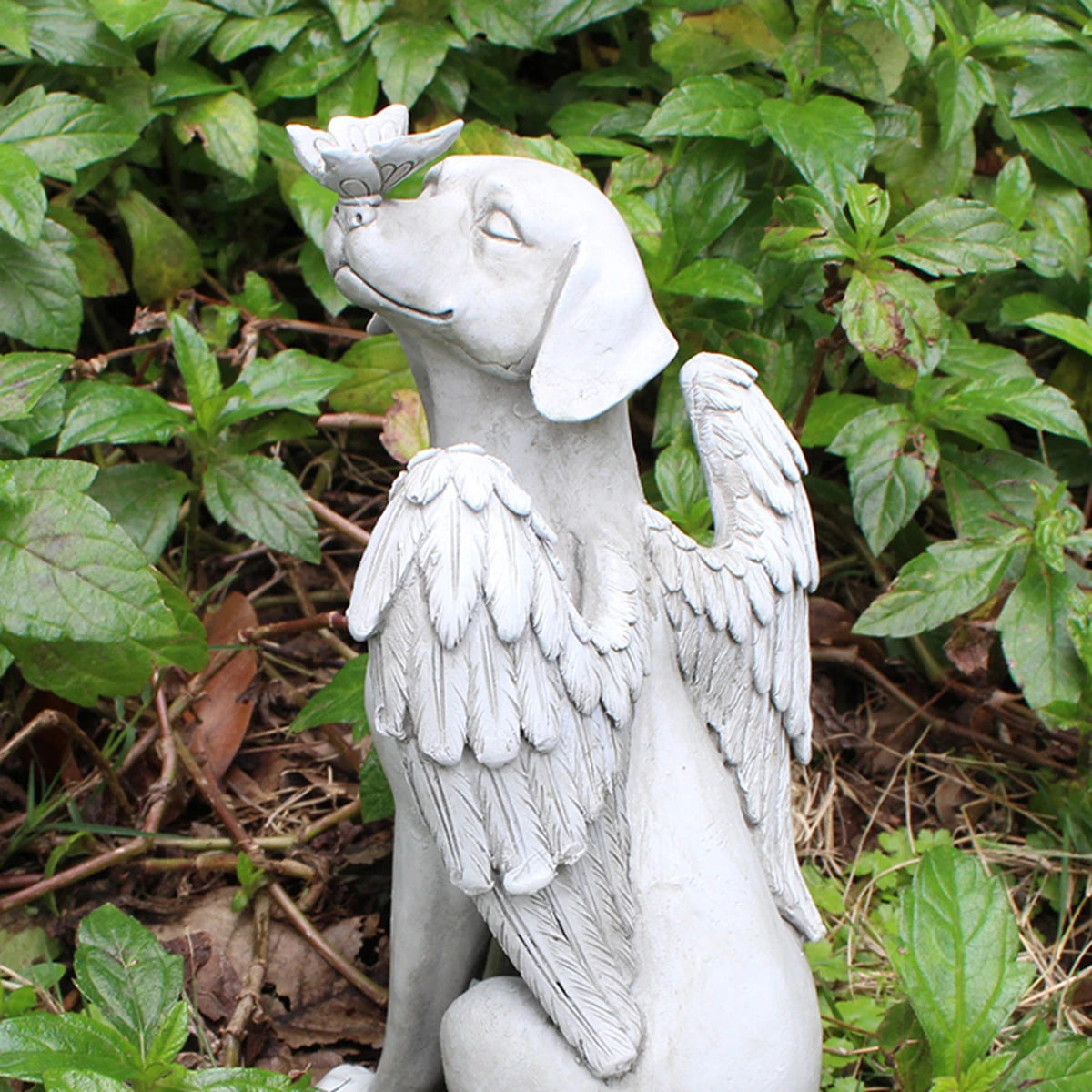 Angel Dog Memorial Statue for Pet Loss Comfort - Smarsty