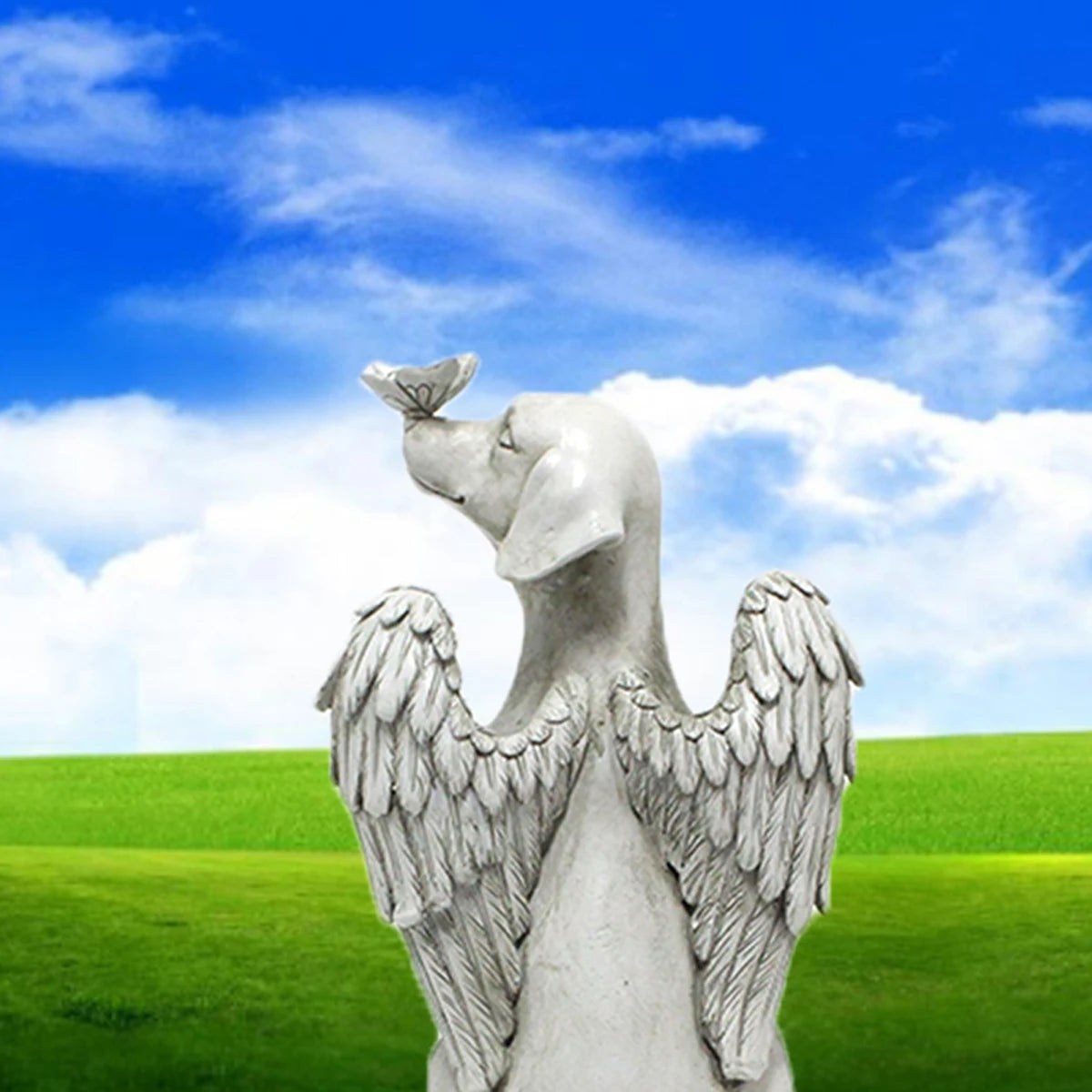 Angel Dog Memorial Statue for Pet Loss Comfort - Smarsty