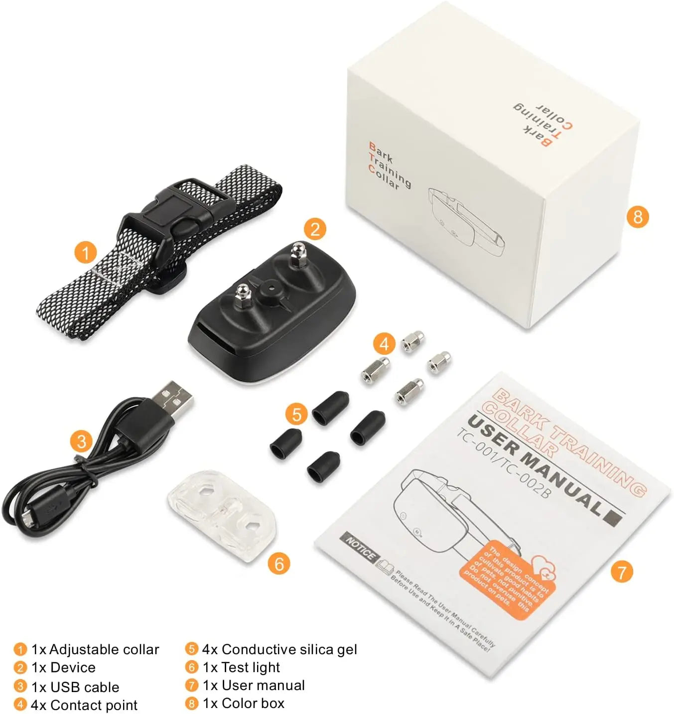 Automatic Bark Control Collar Rechargeable Waterproof Training Device - Smarsty