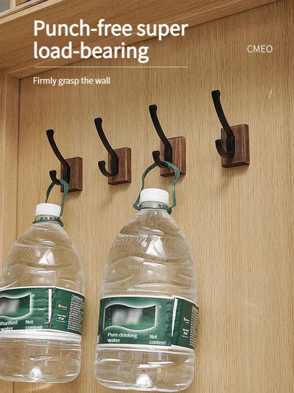 No Drill Space Aluminum Black Towel Hook for Efficient Storage - Smarsty