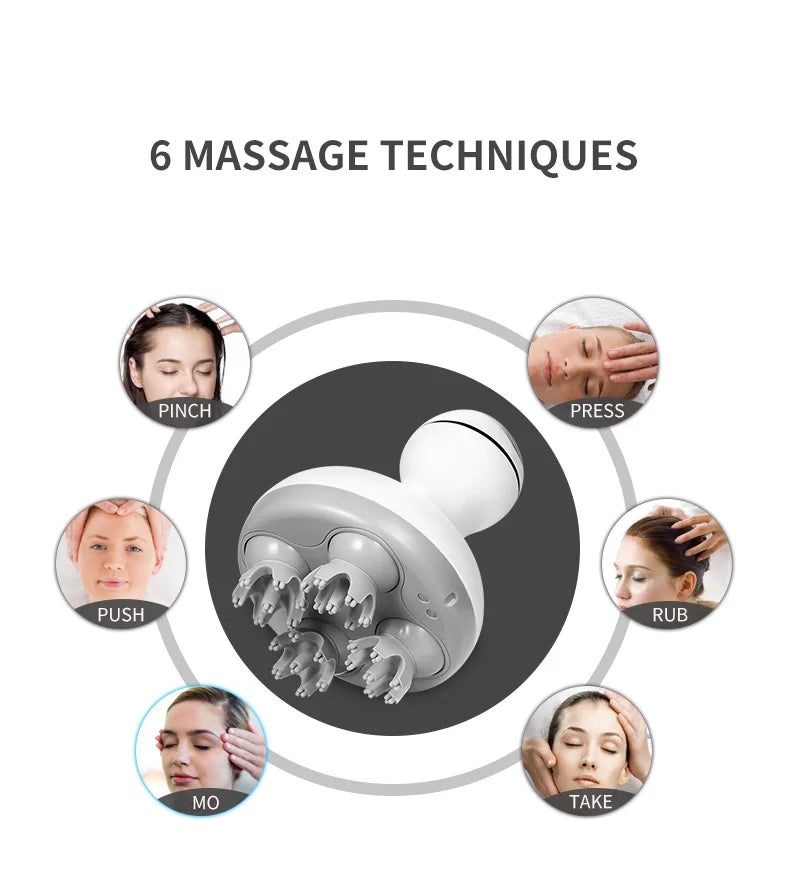 Cordless Electric Scalp Massager for Hair Growth and Relaxation - Smarsty