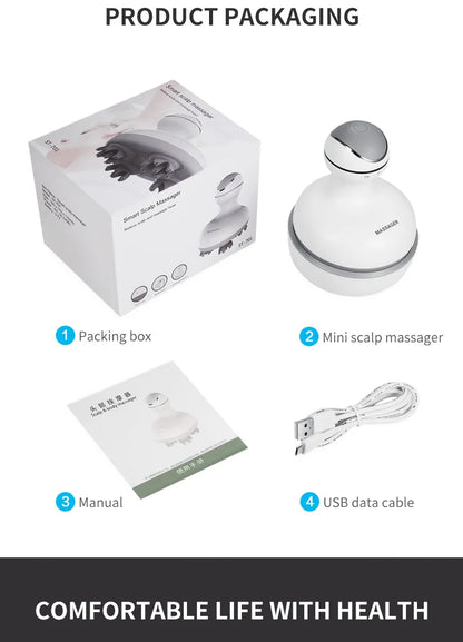 Cordless Electric Scalp Massager for Hair Growth and Relaxation - Smarsty