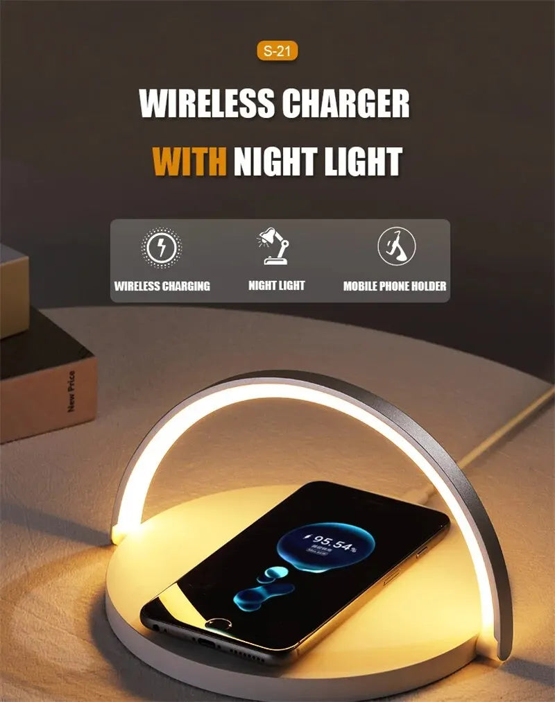 Desk Lamp & Wireless Phone Charger - Smarsty