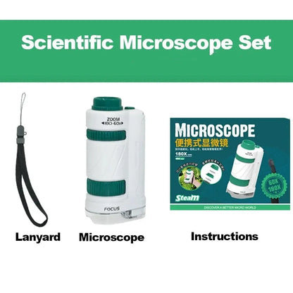 Handheld Microscope Set for Kids with LED Light - Smarsty