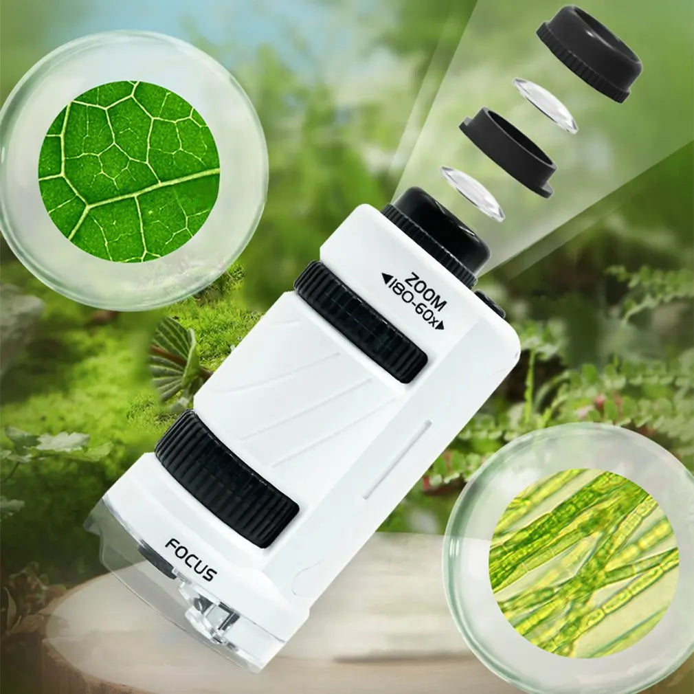 Handheld Microscope Set for Kids with LED Light - Smarsty