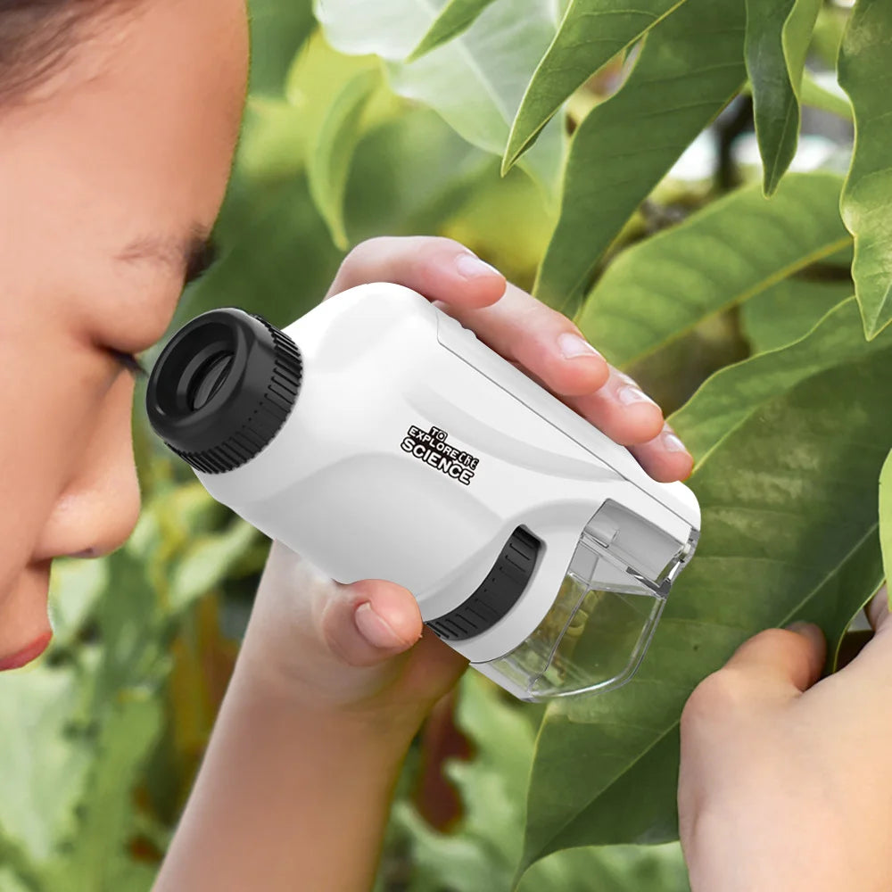 Handheld Microscope 60-120x With LED Light for Kids - Smarsty