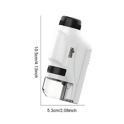 Handheld Microscope 60-120x With LED Light for Kids - Smarsty