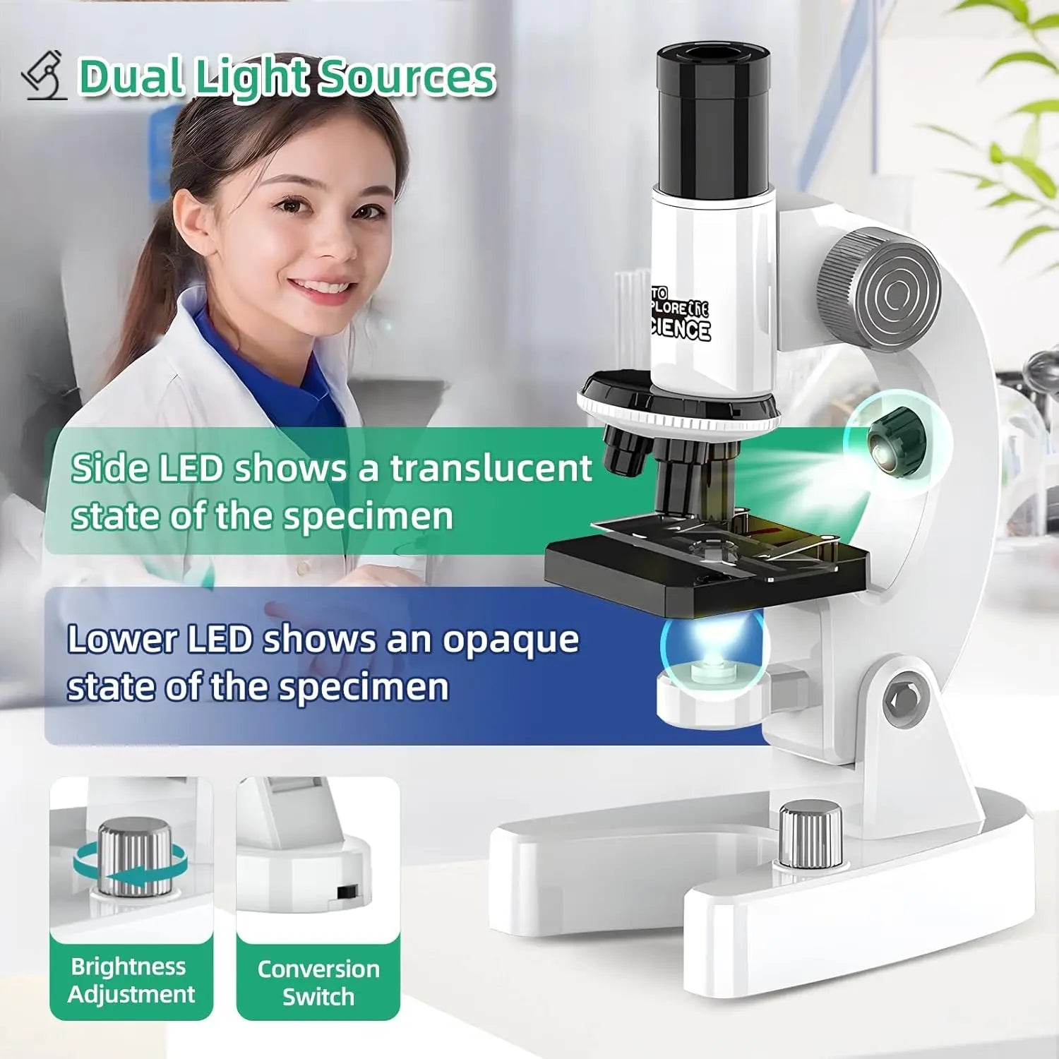 High Definition Children's Microscope for Engaging Science Experiments - Smarsty
