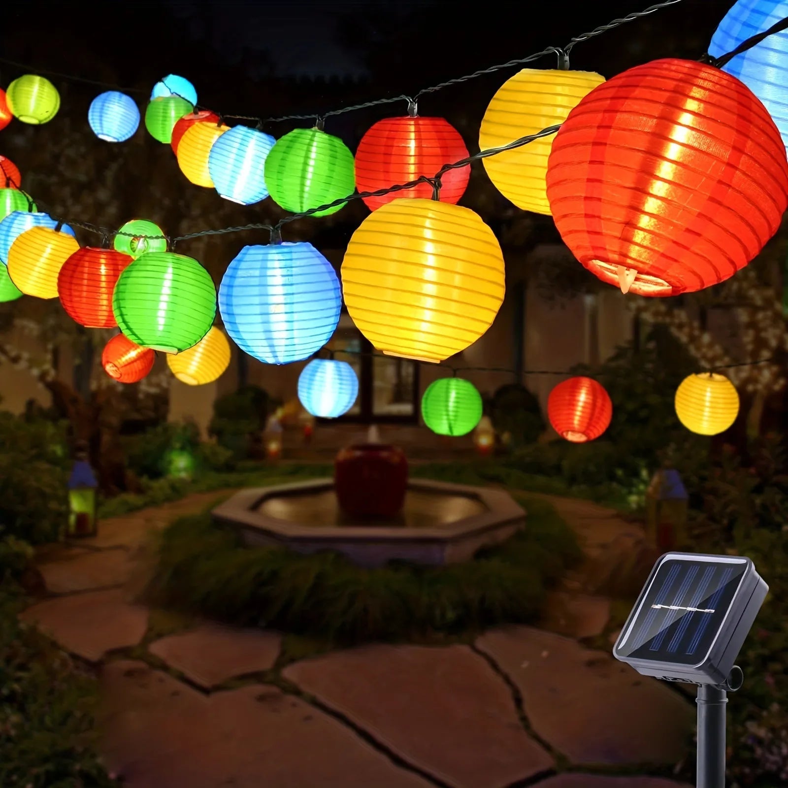 LED Solar Lantern String Lights for Outdoor Decor - Smarsty