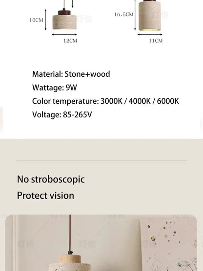 Yellow Cave Stone LED Pendant Lamp for Retro Home Lighting - Smarsty