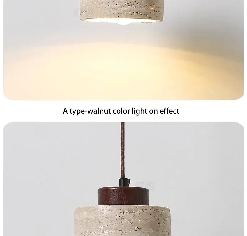 Yellow Cave Stone LED Pendant Lamp for Retro Home Lighting - Smarsty