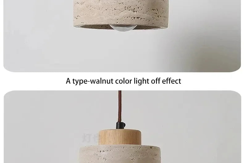 Yellow Cave Stone LED Pendant Lamp for Retro Home Lighting - Smarsty