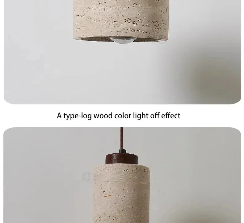Yellow Cave Stone LED Pendant Lamp for Retro Home Lighting - Smarsty