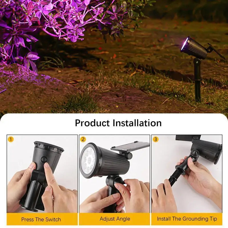 Solar Spotlights for Garden with Adjustable Brightness - Smarsty