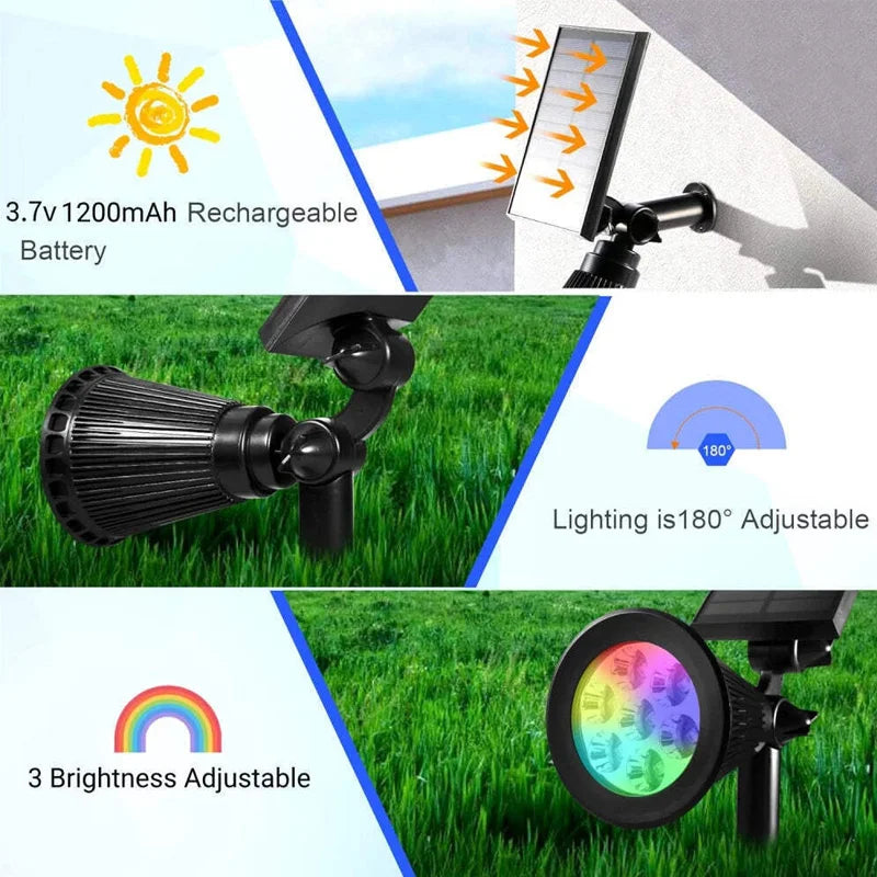 Solar Spotlights for Garden with Adjustable Brightness - Smarsty