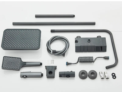 Rozin Black Smart Digital Shower Faucet Set with Rainfall Feature - Smarsty