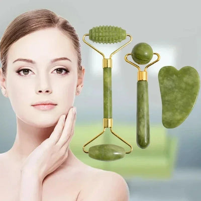 Natural Jade Roller and Gua Sha for Skin Care - Smarsty