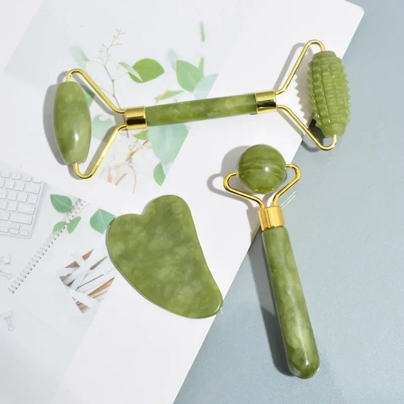 Natural Jade Roller and Gua Sha for Skin Care - Smarsty