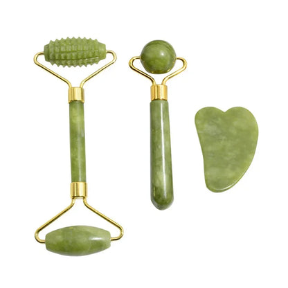 Natural Jade Roller and Gua Sha for Skin Care - Smarsty