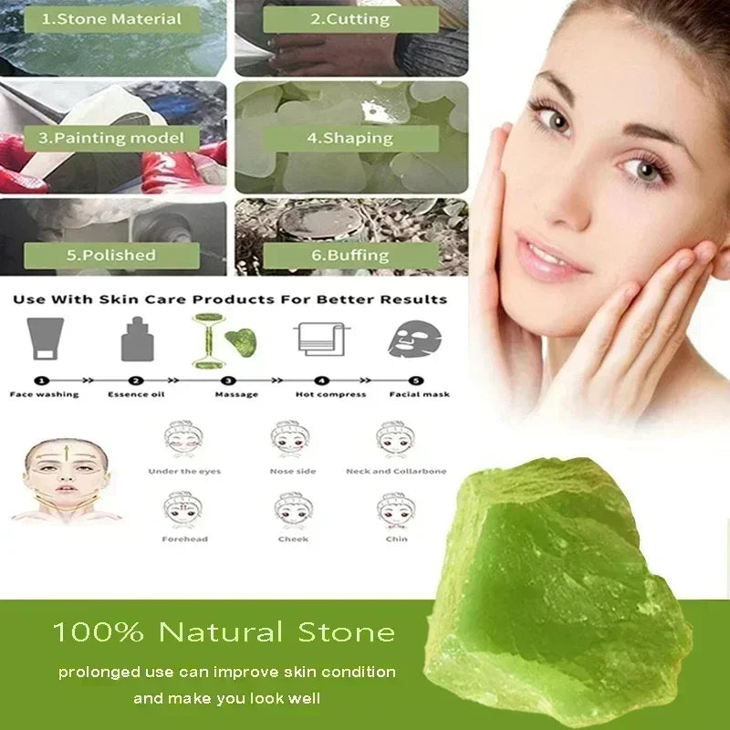 Natural Jade Roller and Gua Sha for Skin Care - Smarsty