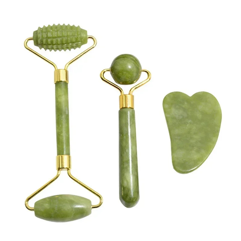 Natural Jade Roller and Gua Sha for Skin Care - Smarsty