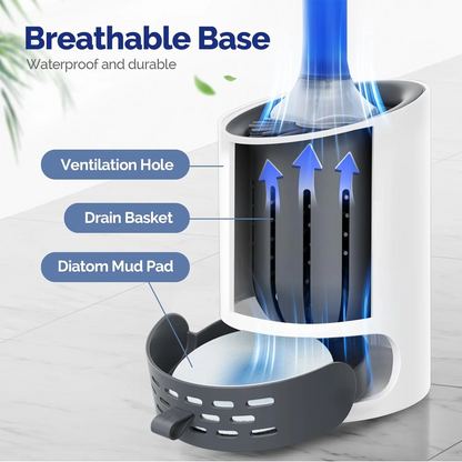 Water Spray Silicone Toilet Brush with Long Handle - Smarsty