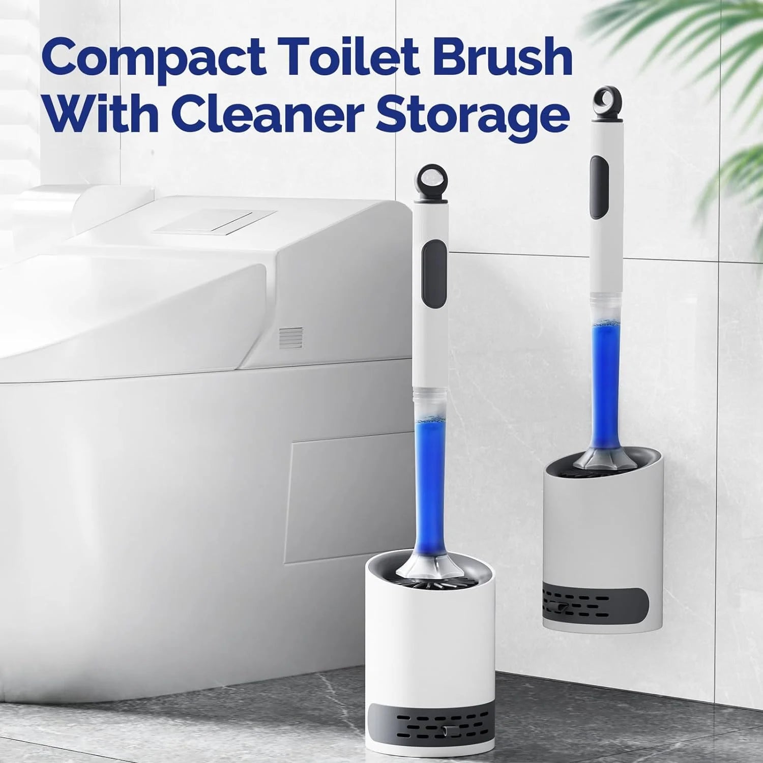Water Spray Silicone Toilet Brush with Long Handle - Smarsty
