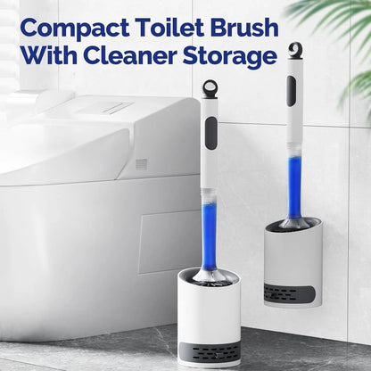 Water Spray Silicone Toilet Brush with Long Handle - Smarsty