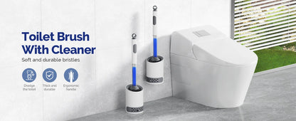 Water Spray Silicone Toilet Brush with Long Handle - Smarsty